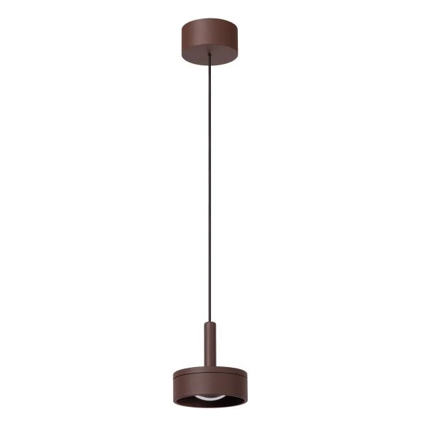 Lucide LENZ - Suspension Intérieur/Extérieur - Ø 11 cm - LED - 1x8W 2700K - IP54 - Rouille - éteint